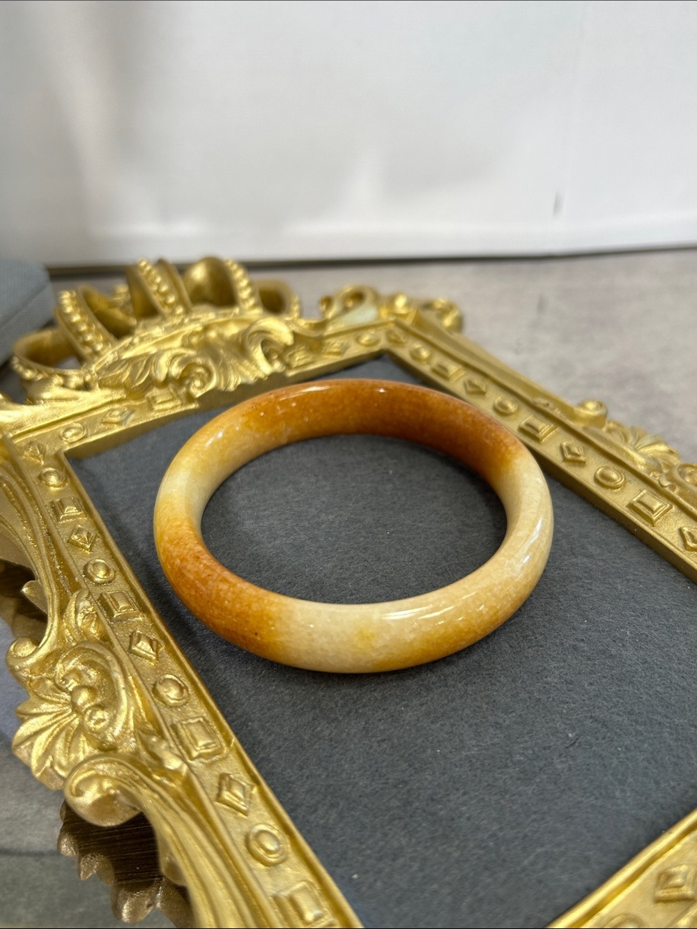 Golden Brown Quartz Bangle Bracelet